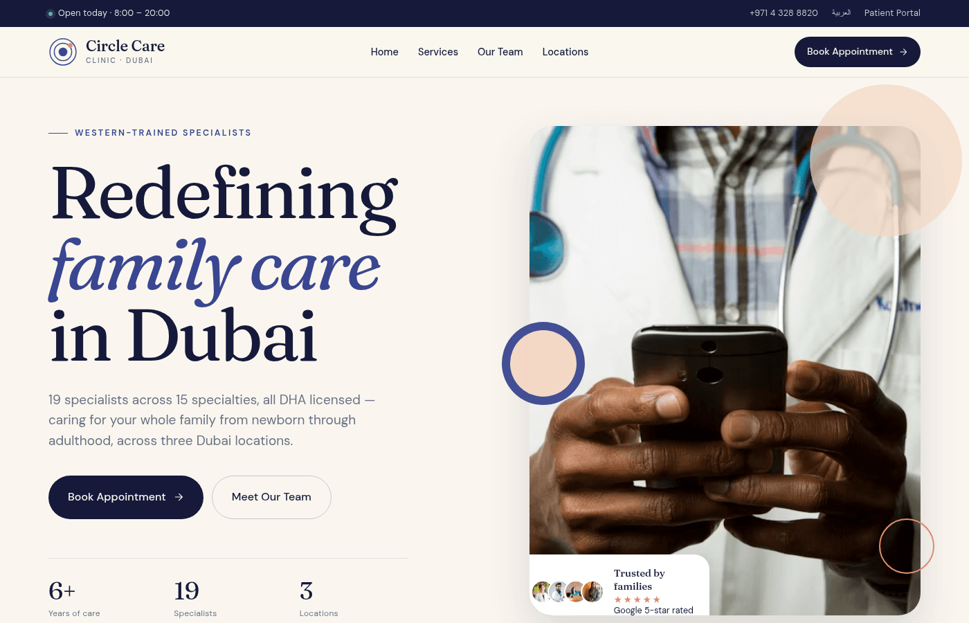 Clinic demo homepage
